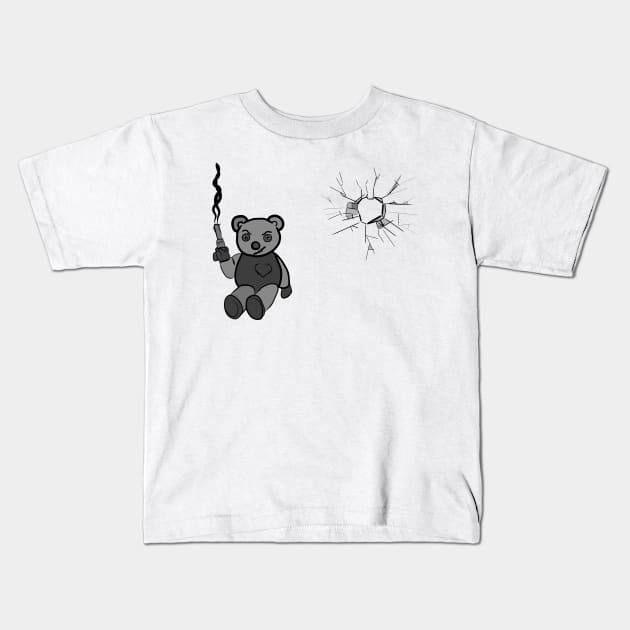 Bad Teddy Kids T-Shirt by danimunjoz